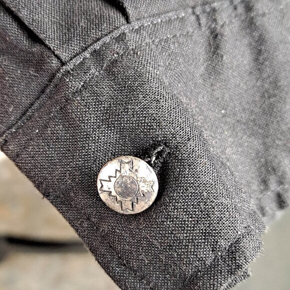 Roper Size Small Black Western Button Up Long Sleeve Shirt Horses Classic Vtg - Picture 9 of 15